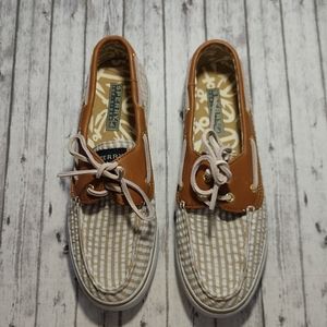Sperry Top Sider Striped Brown Shoe